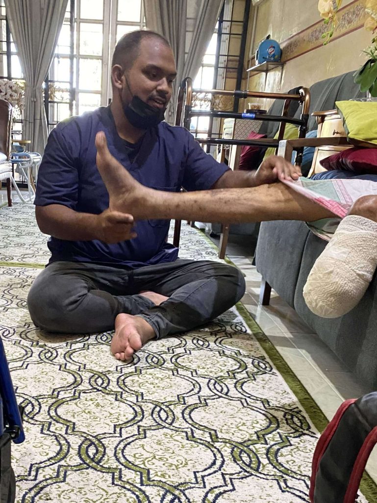 House call stroke rehab jitra, pendang wall & bones 1